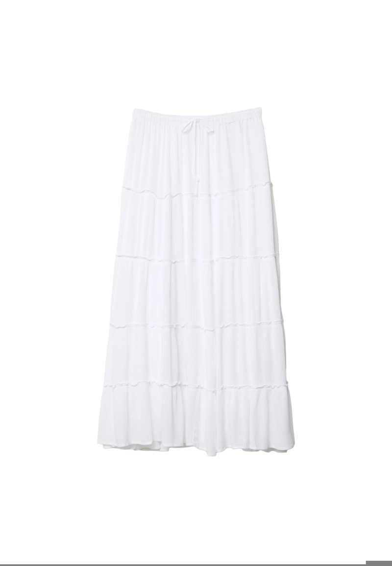Ярусная юбка миди свободного кроя
