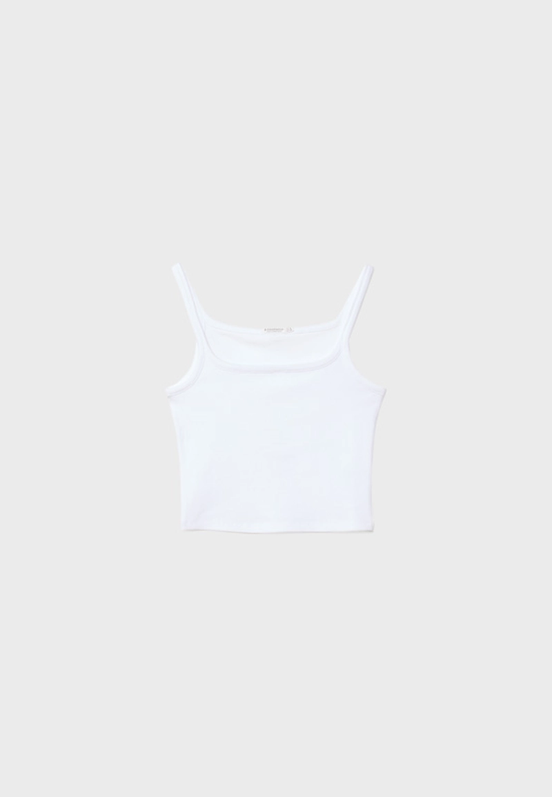 Топ из эластичной ткани на бретелях