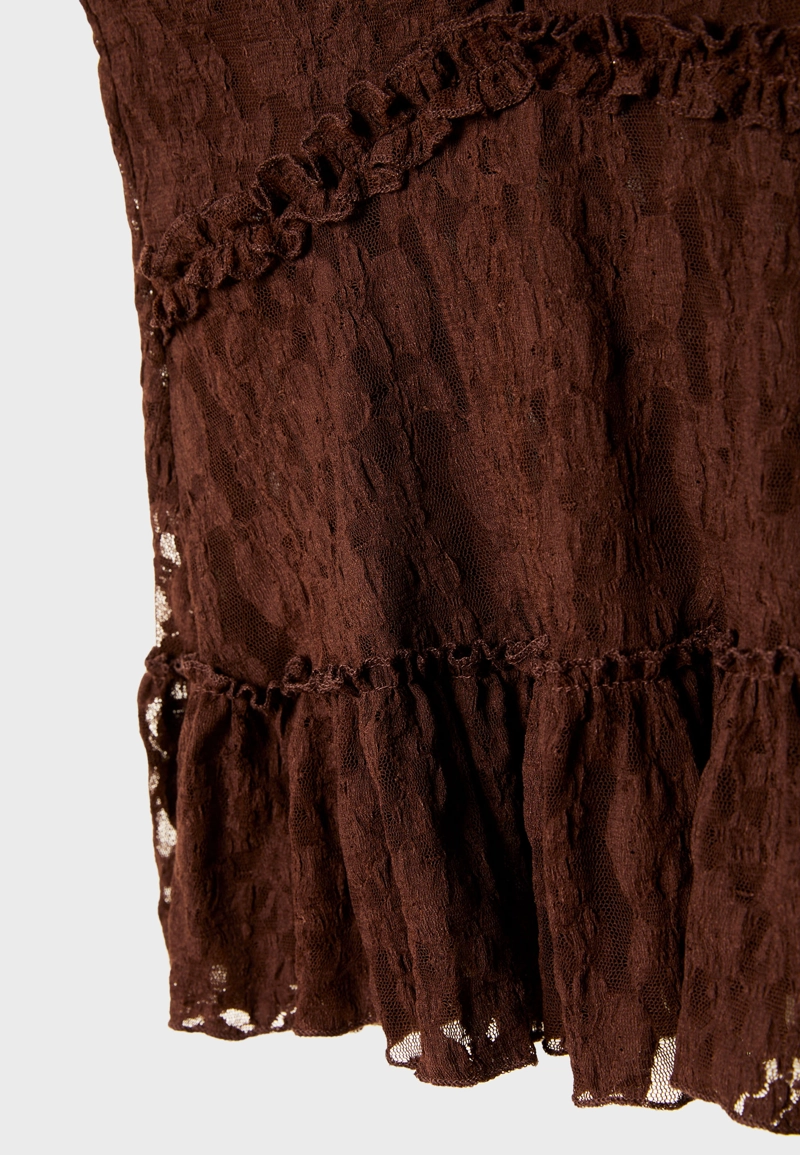 Топ на бретелях с кружевом