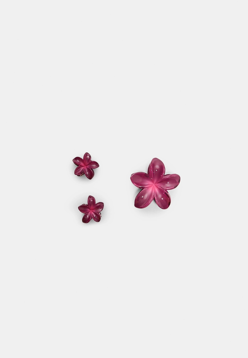 Набор из 3 заколок для волос с деталями “Цветы”