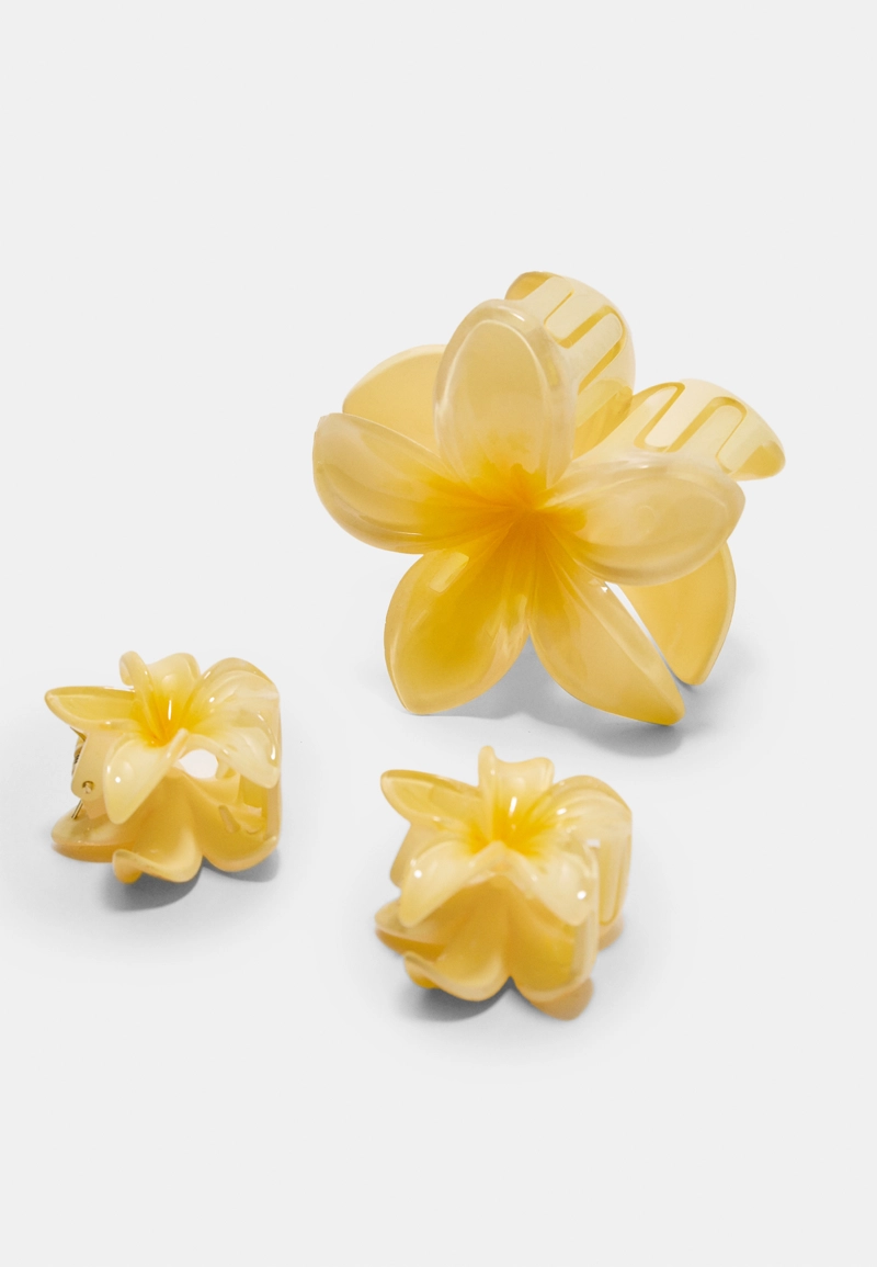 Набор из 3 заколок для волос с деталями “Цветы”