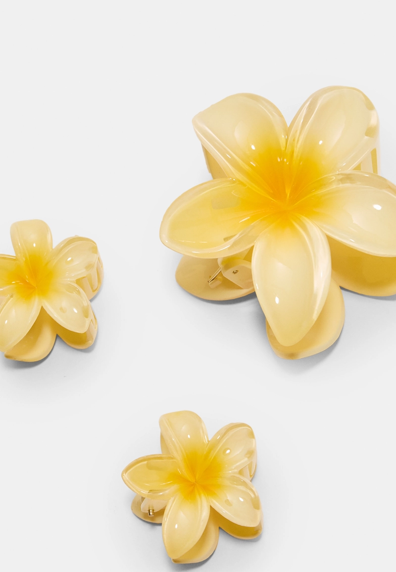 Набор из 3 заколок для волос с деталями “Цветы”