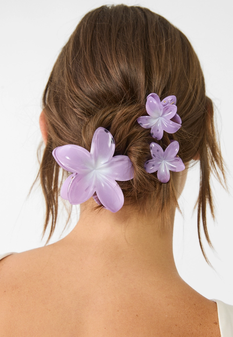 Набор из 3 заколок для волос с деталями “Цветы”