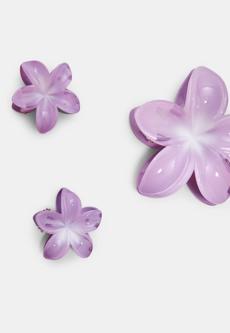 Набор из 3 заколок для волос с деталями “Цветы”