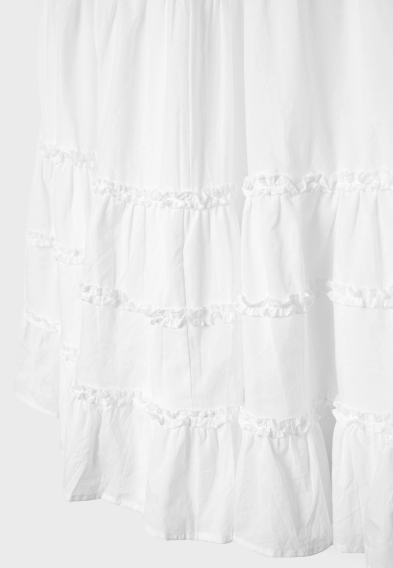 Длинная юбка с воланами