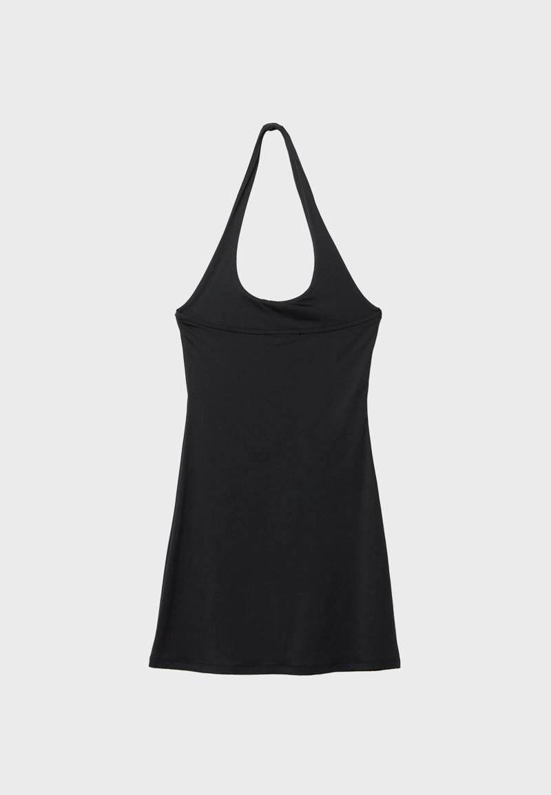 Мини-платье из полиамида с горловиной халтер