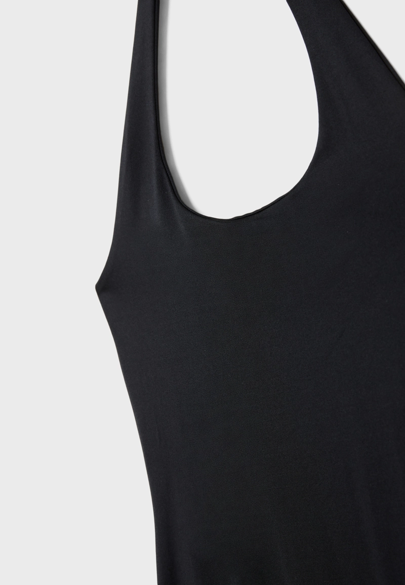 Мини-платье из полиамида с горловиной халтер