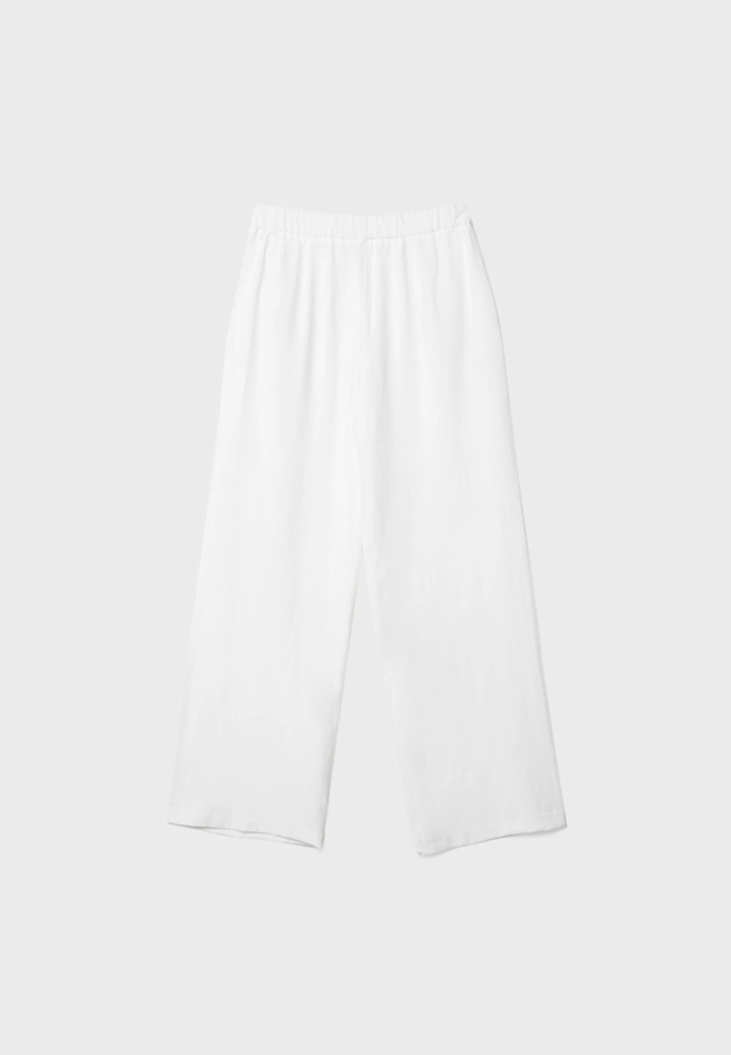 Брюки прямого кроя из смесового льна