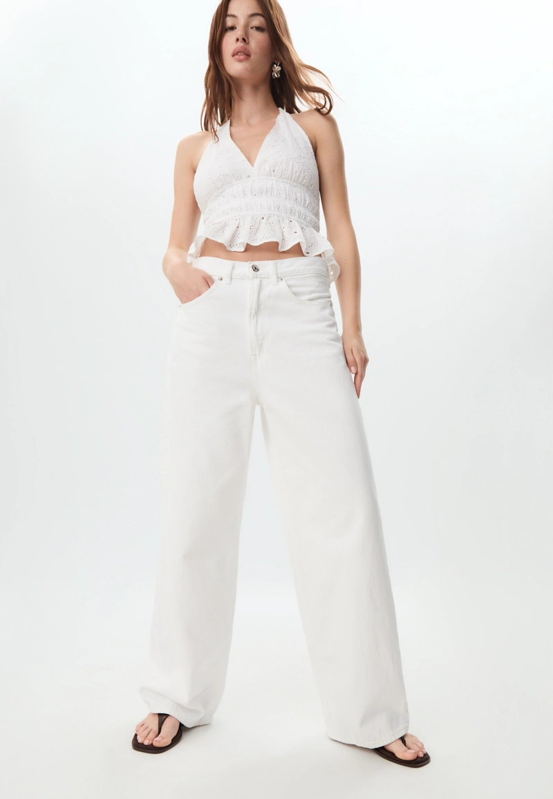 Джинсы D88 свободного кроя с широкими штанинами