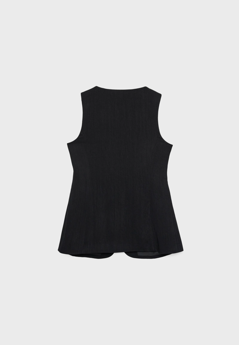 Жилет из струящейся рельефной ткани