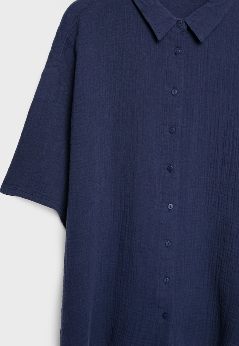 Рубашка из струящегося хлопка