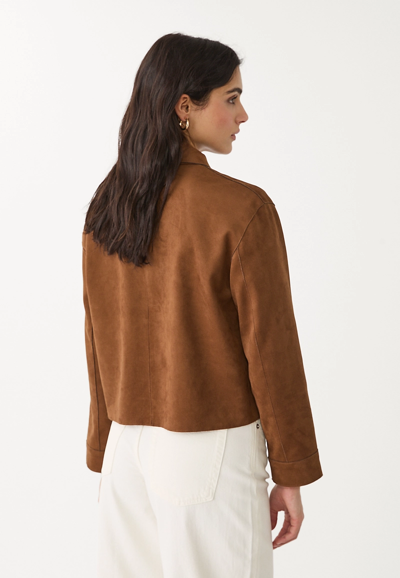 Куртка из искусственной овчины с карманами