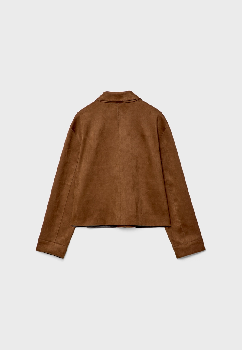 Куртка из искусственной овчины с карманами