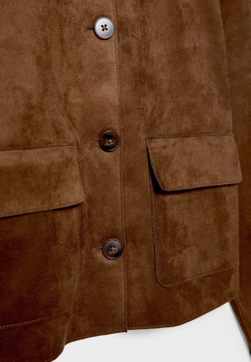 Куртка из искусственной овчины с карманами