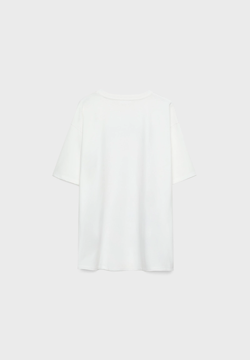 Футболка оверсайз из плотного хлопка с принтом