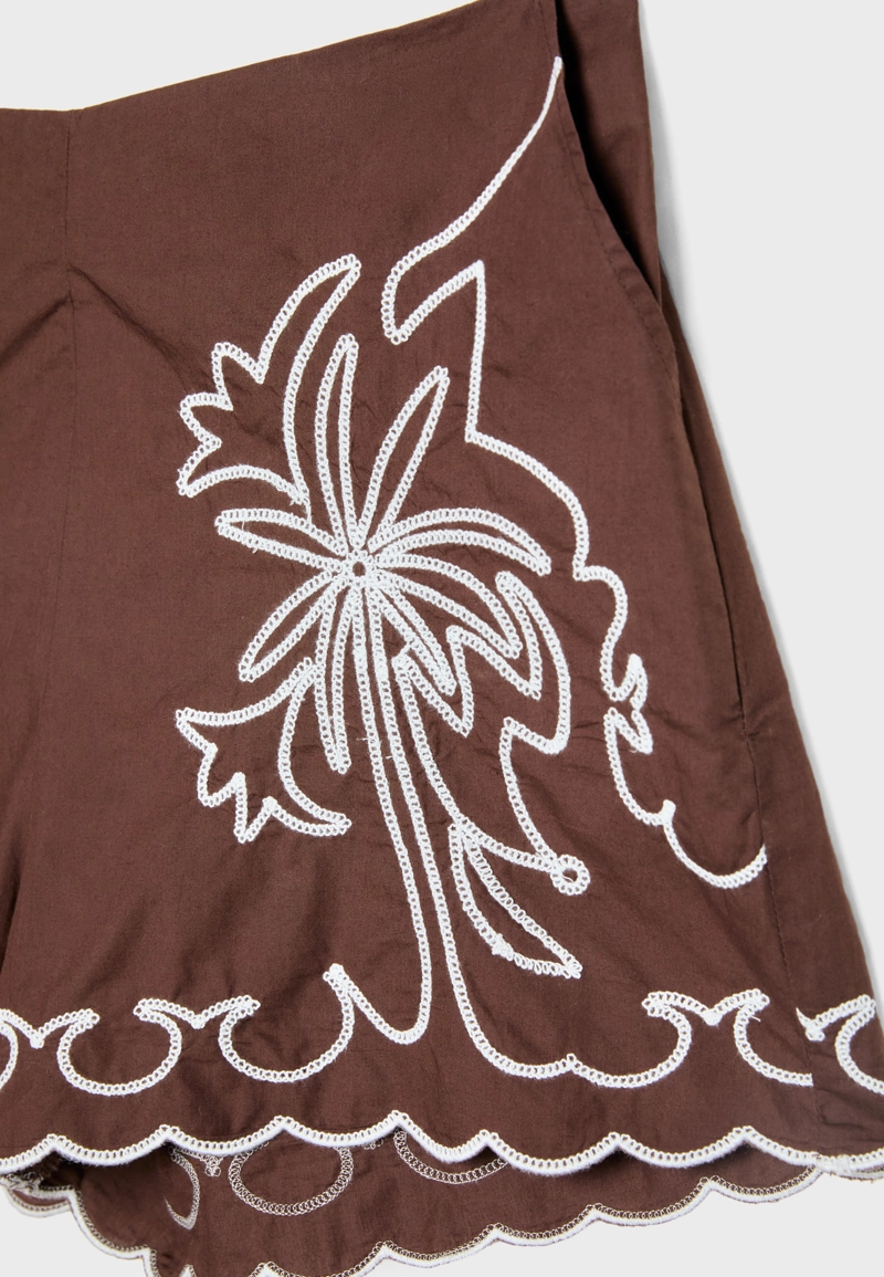 Шорты с вышивкой “Пальмы”