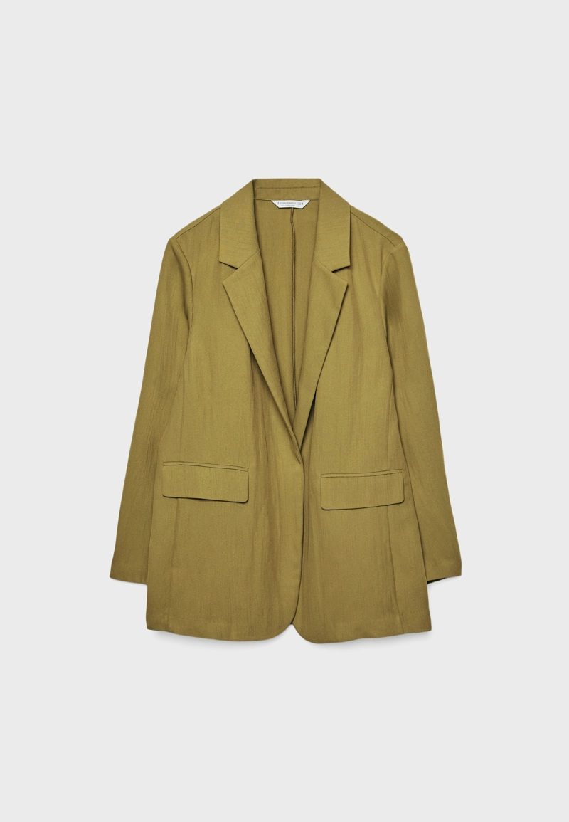 Пиджак классического кроя из жатой ткани
