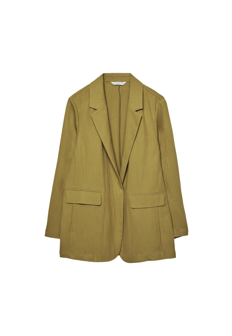 Пиджак классического кроя из жатой ткани