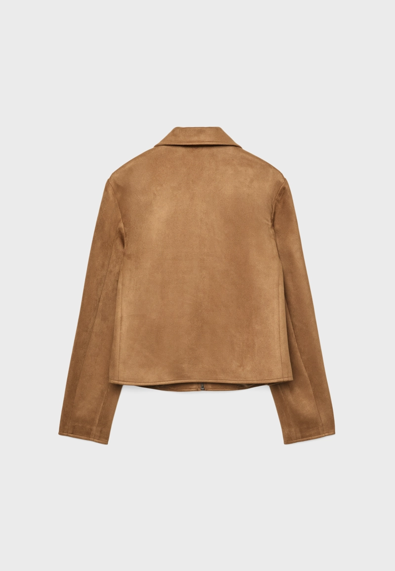 Куртка из искусственной замши на молнии