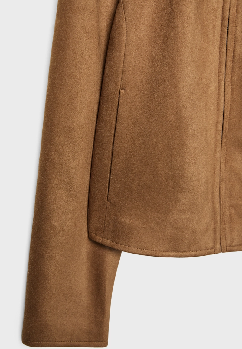 Куртка из искусственной замши на молнии