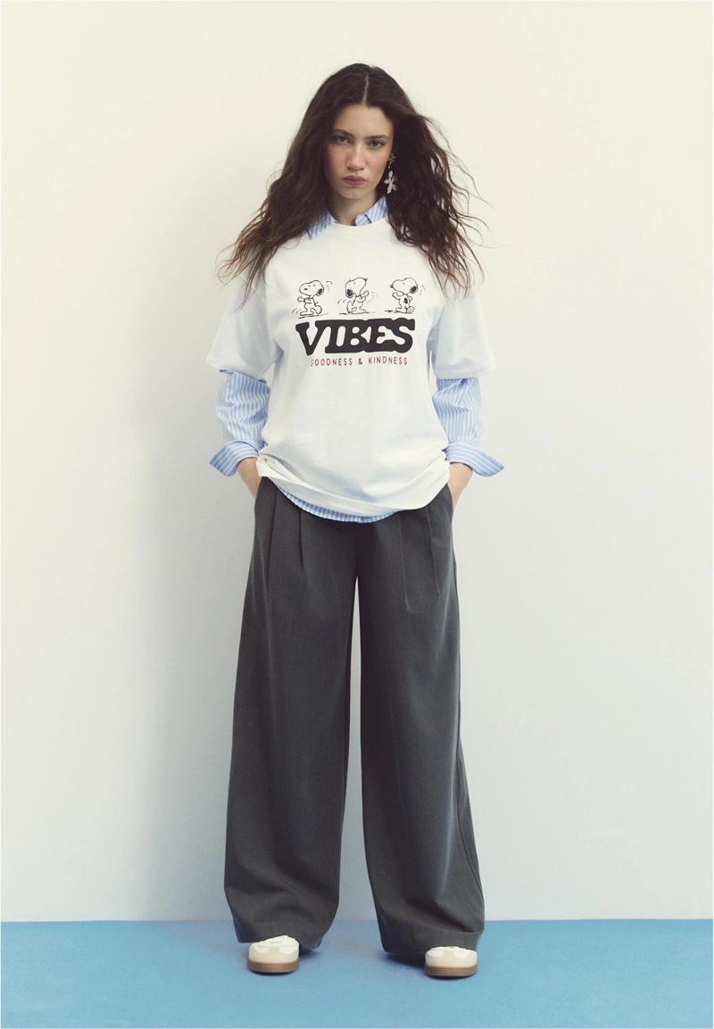 Регулируемые брюки с очень широкими штанинами