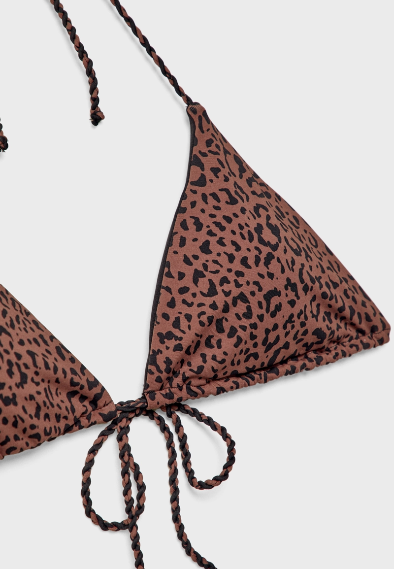 Топ бикини с анималистическим принтом