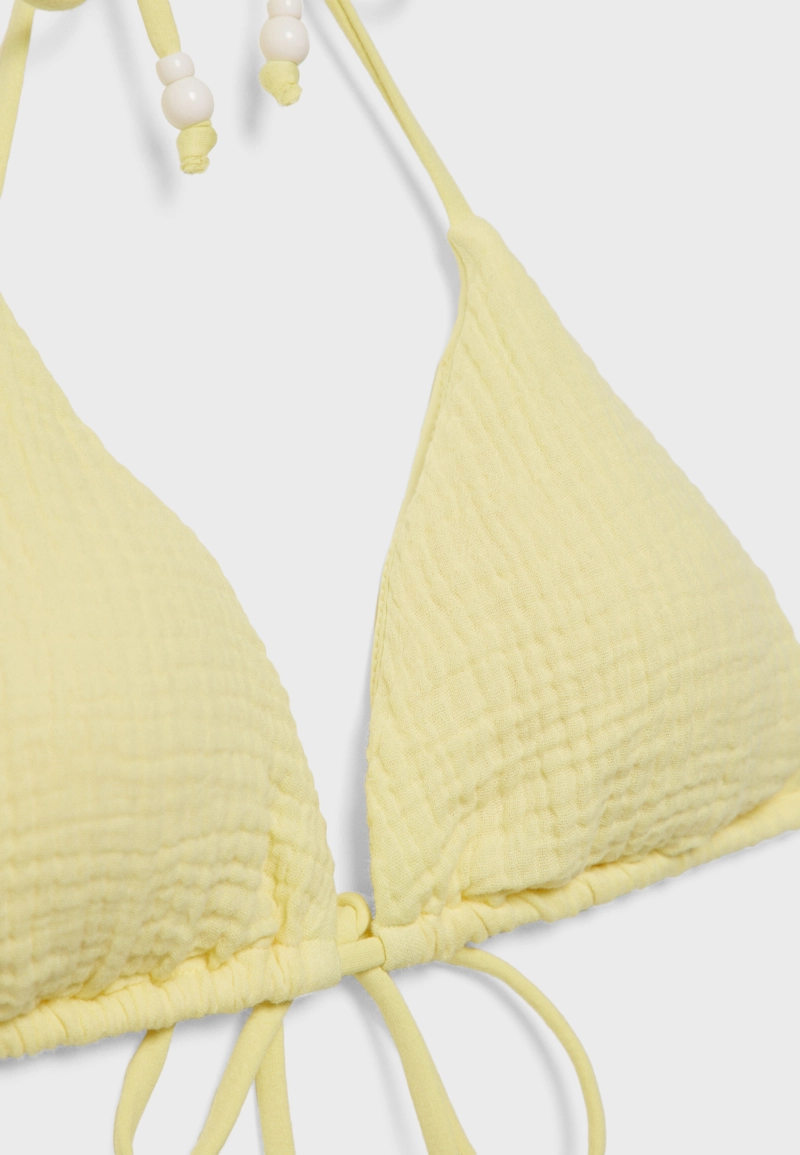 Бюстгальтер бикини из рельефной ткани с треугольными чашками