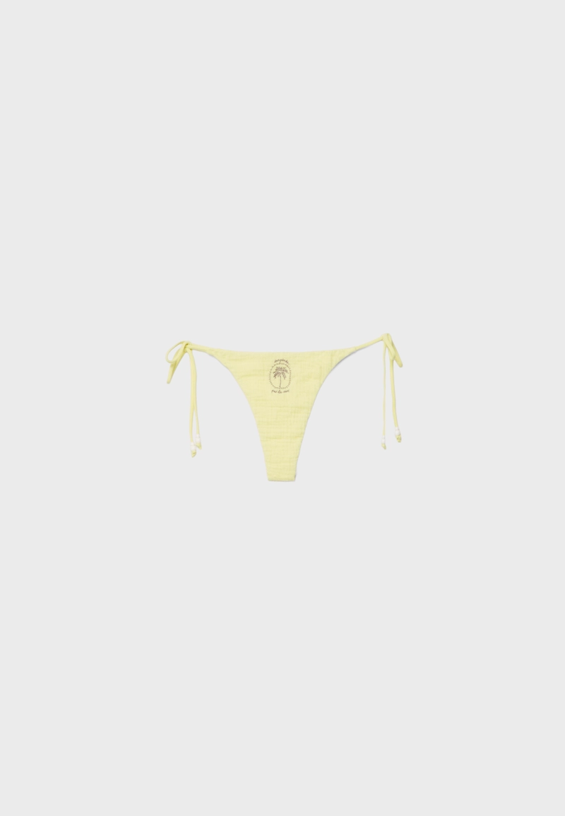 Плавки бикини бразильяно с вышивкой