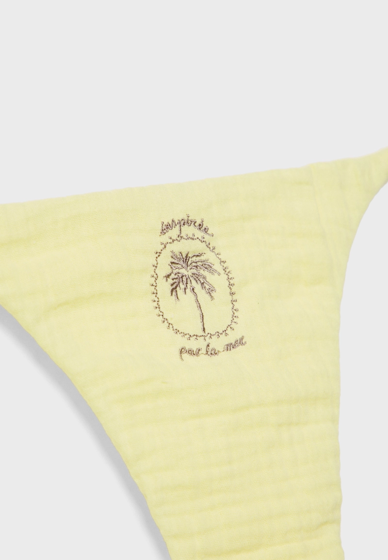 Плавки бикини бразильяно с вышивкой