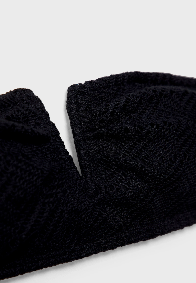 Топ бикини из кружева кроше с V-образным вырезом