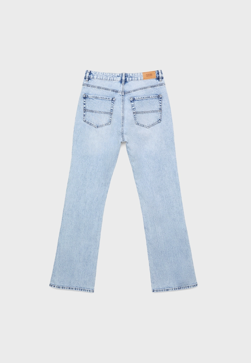 Джинсы прямого кроя с комфортной высокой посадкой