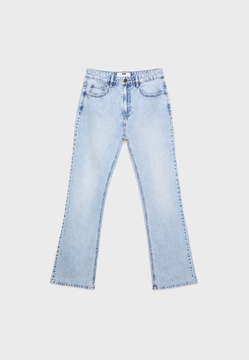 Джинсы прямого кроя с комфортной высокой посадкой