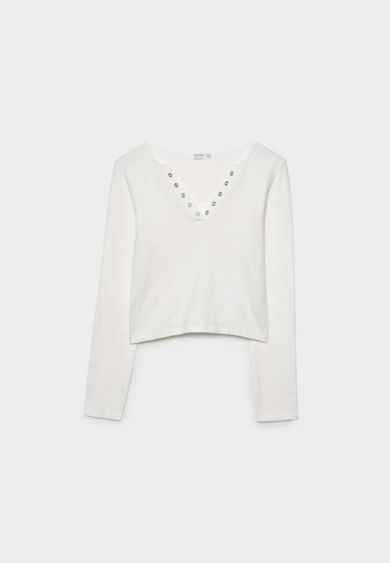 Бесшовная футболка с кнопками