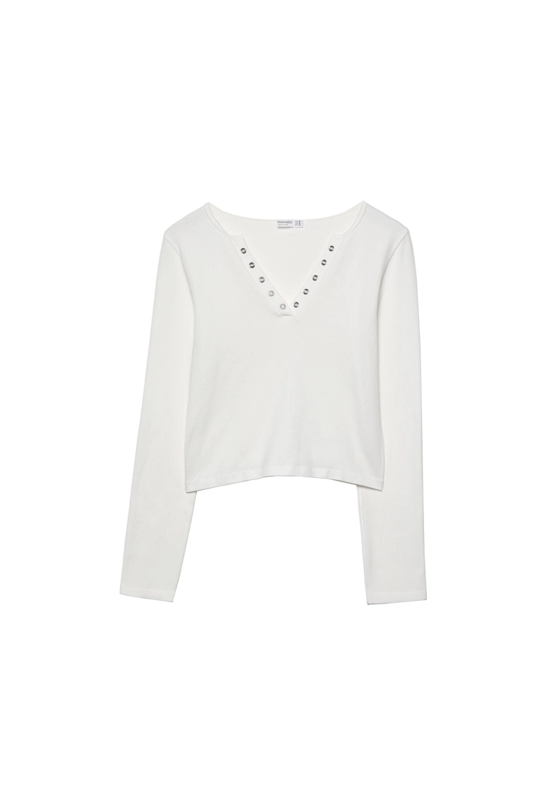 Бесшовная футболка с кнопками