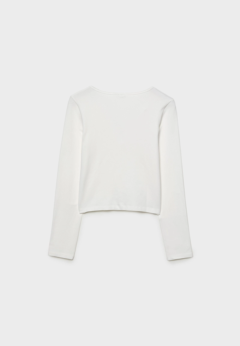 Бесшовная футболка с кнопками