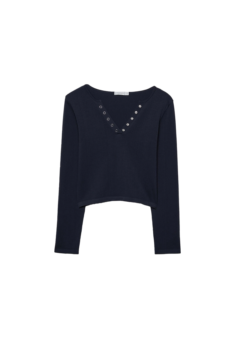 Бесшовная футболка с кнопками