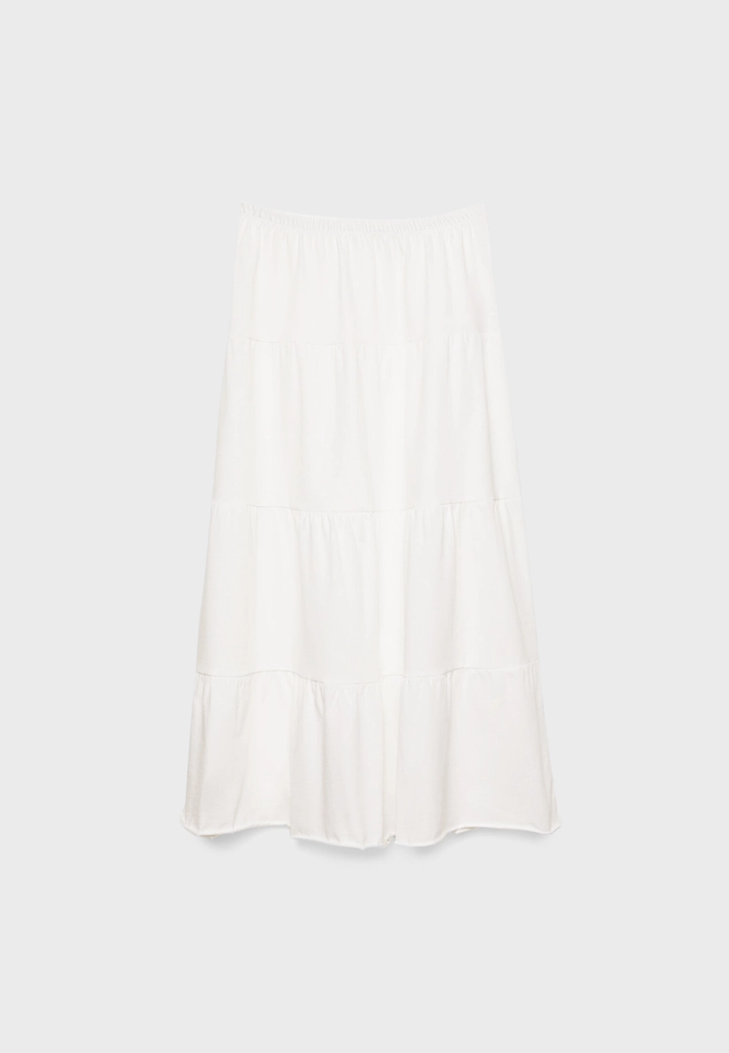 Длинная трикотажная юбка свободного кроя