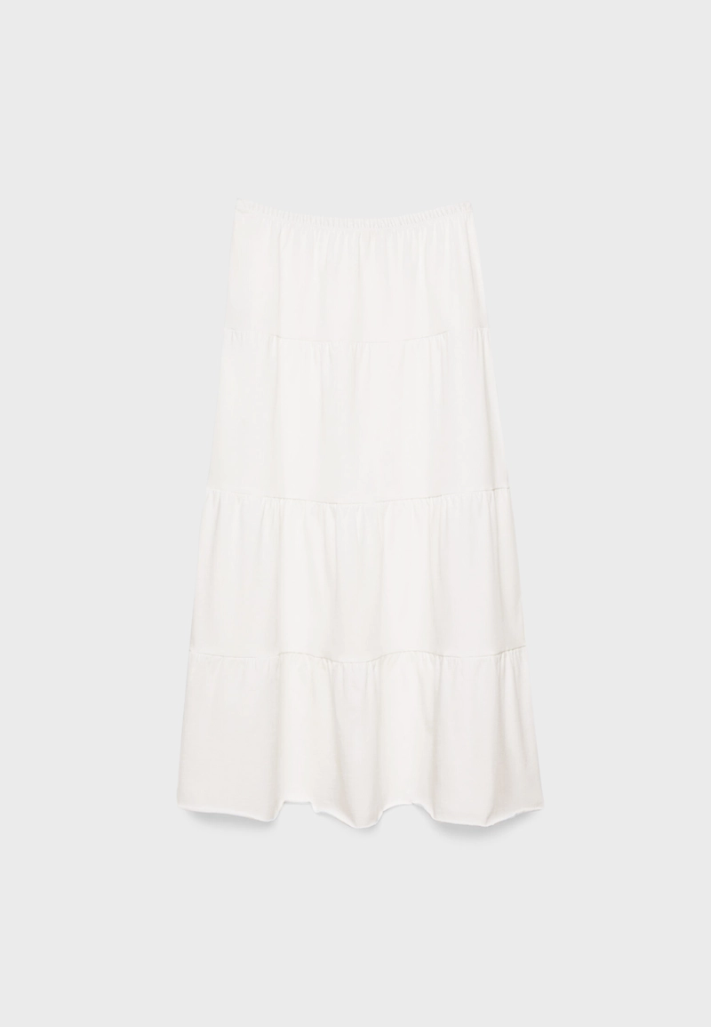 Длинная трикотажная юбка свободного кроя