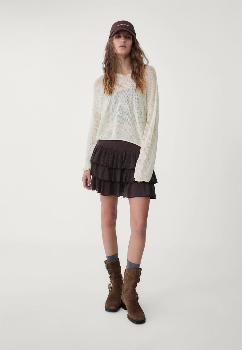 Свитер из трикотажа с длинными рукавами