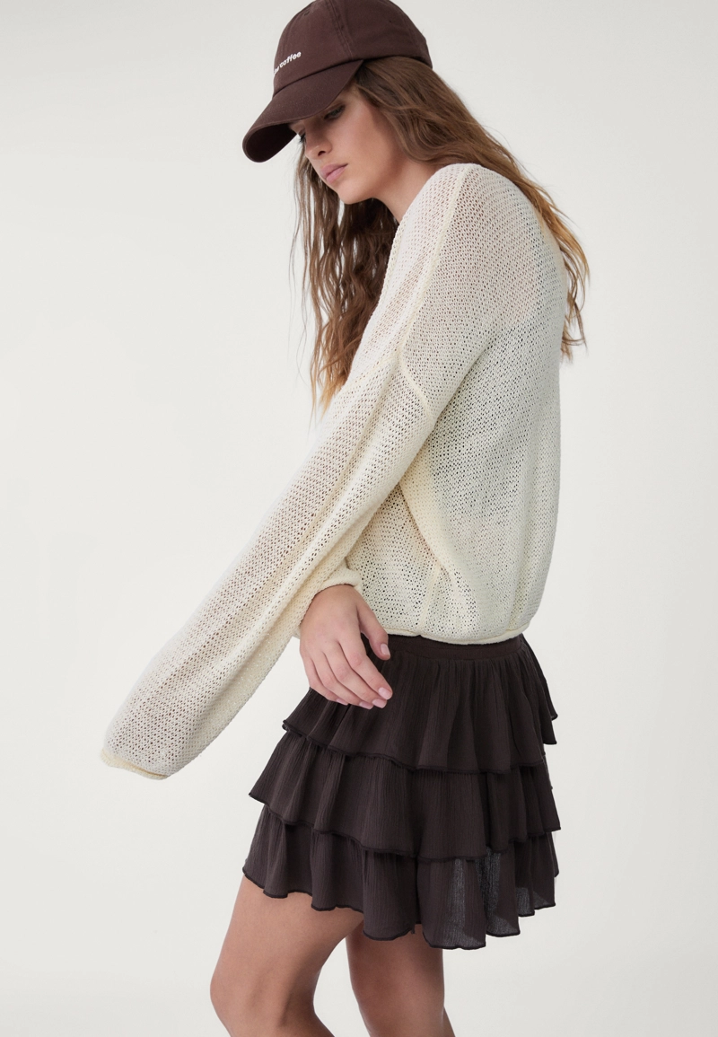 Свитер из трикотажа с длинными рукавами