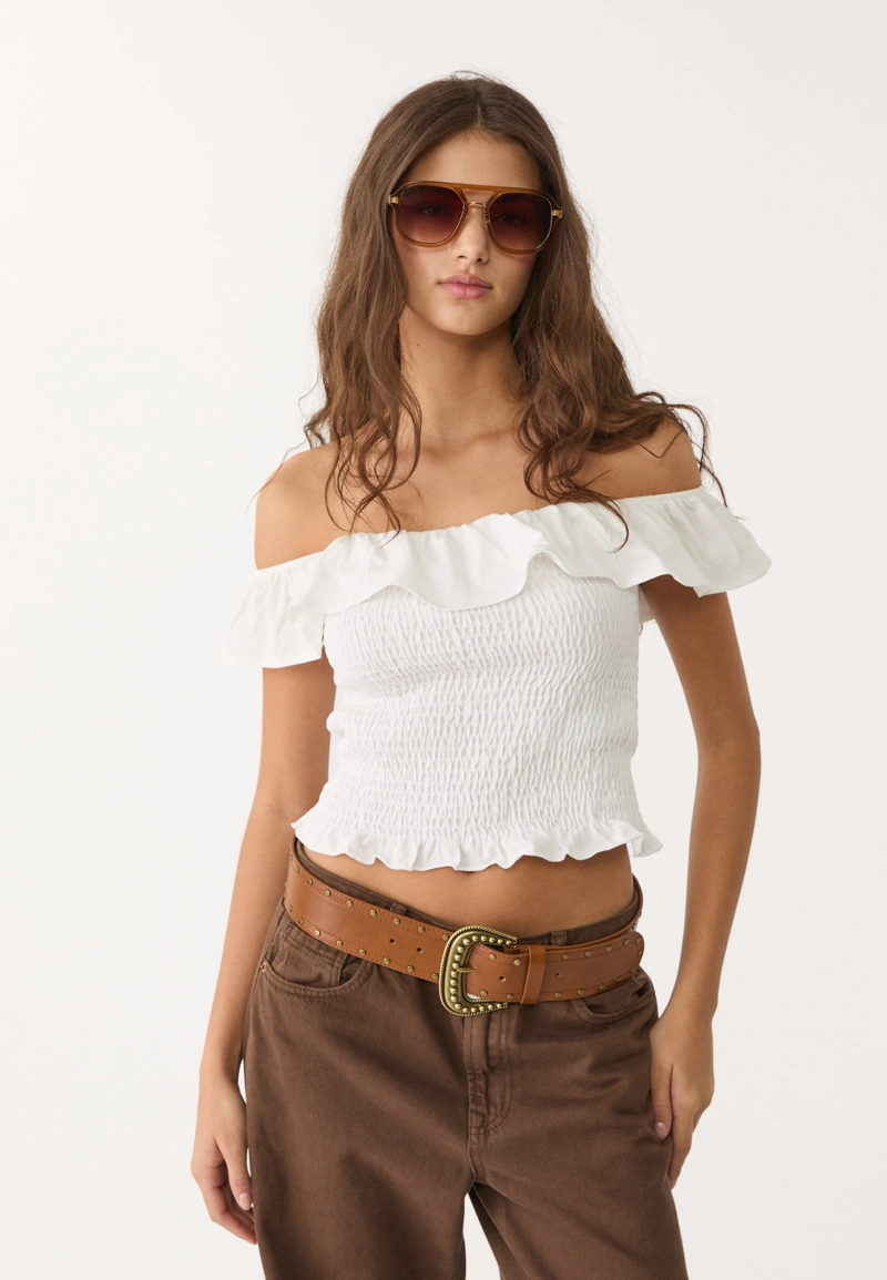 Футболка с воланами