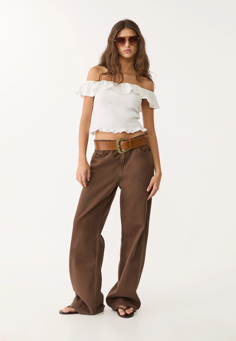 Футболка с воланами