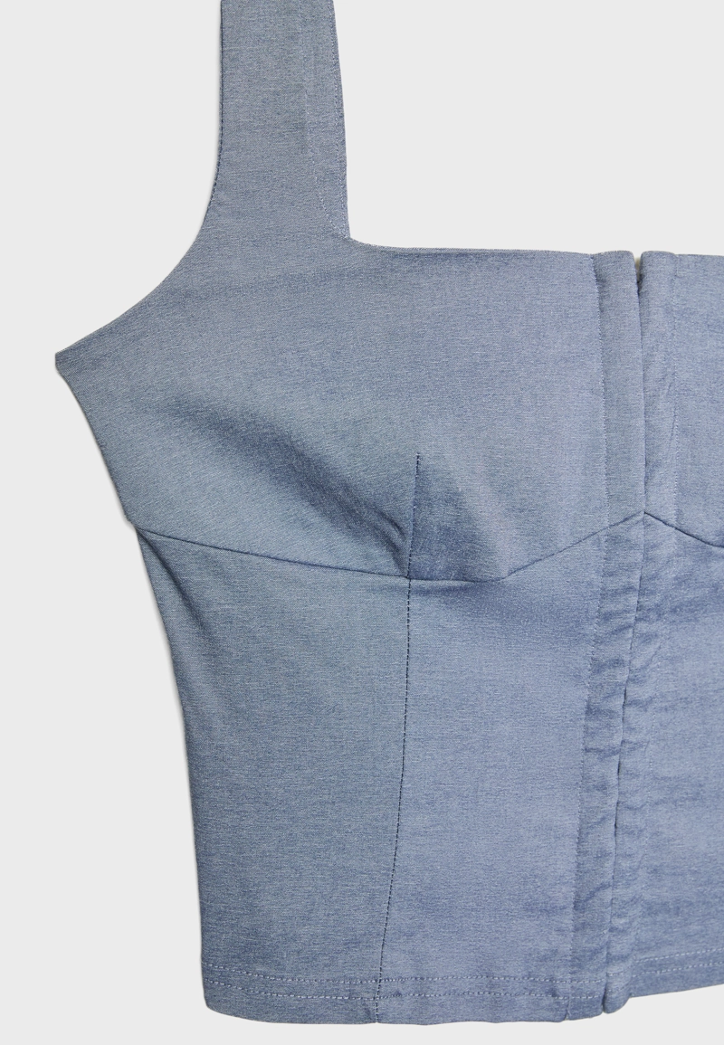 Топ корсетного кроя на бретелях