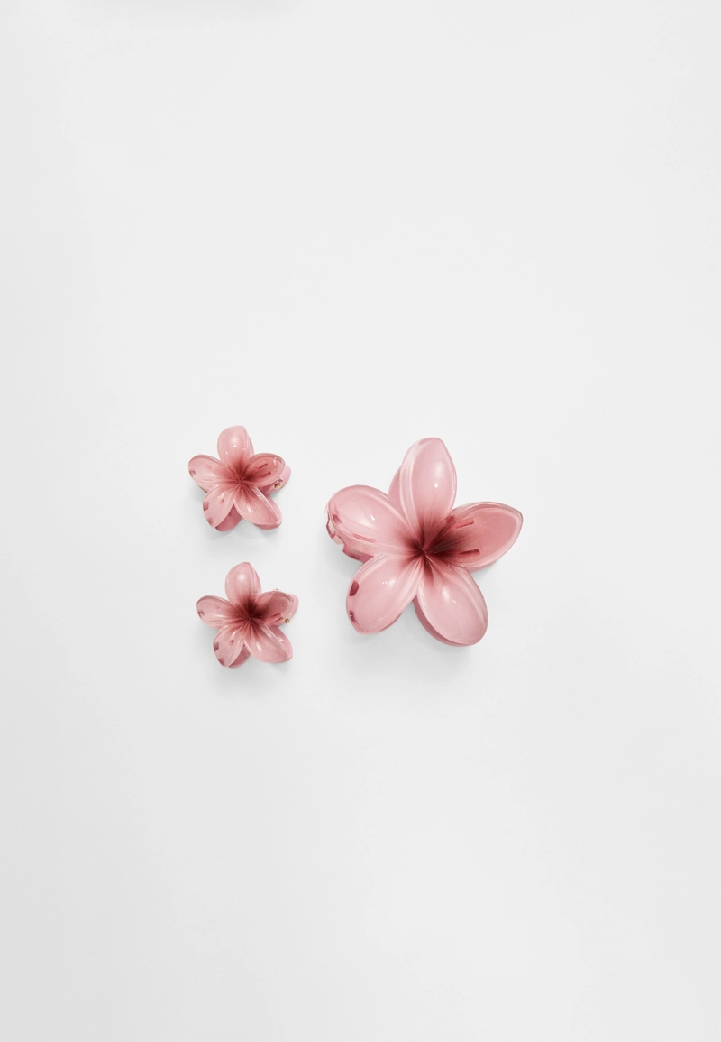 Набор из 3 заколок для волос с деталями “Цветы”