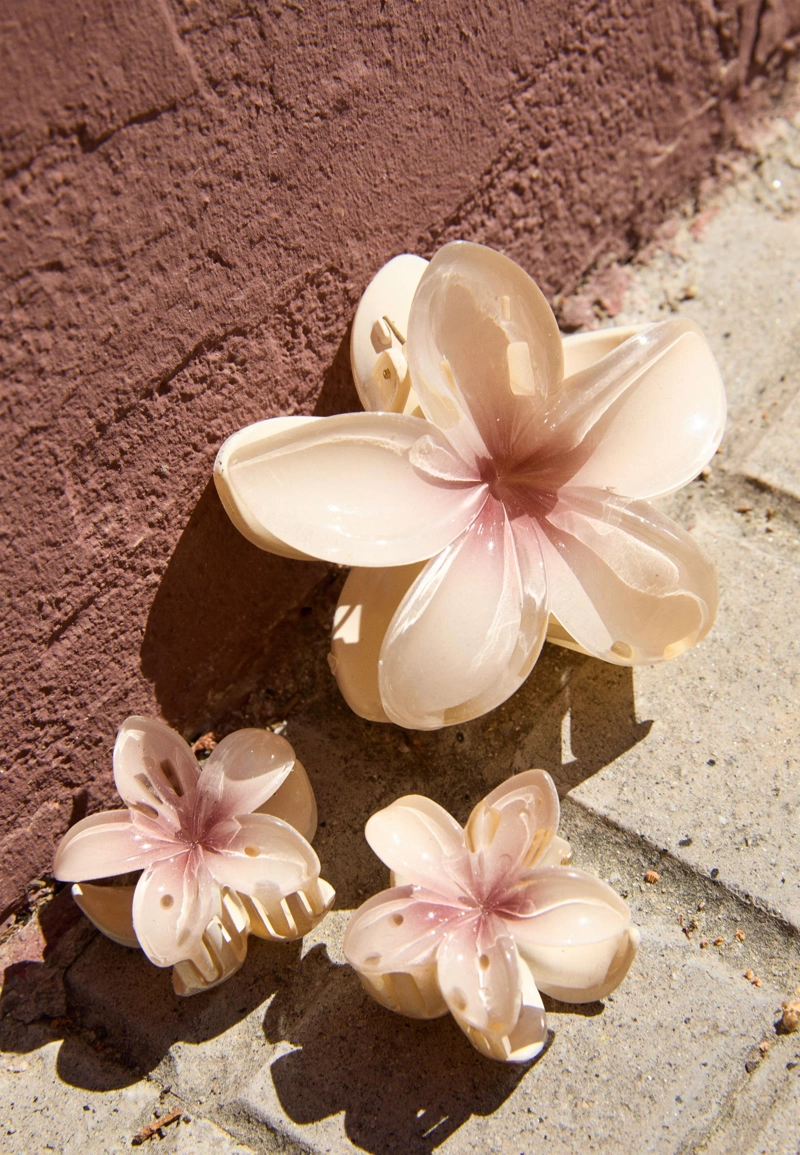 Набор из 3 заколок для волос с деталями “Цветы”