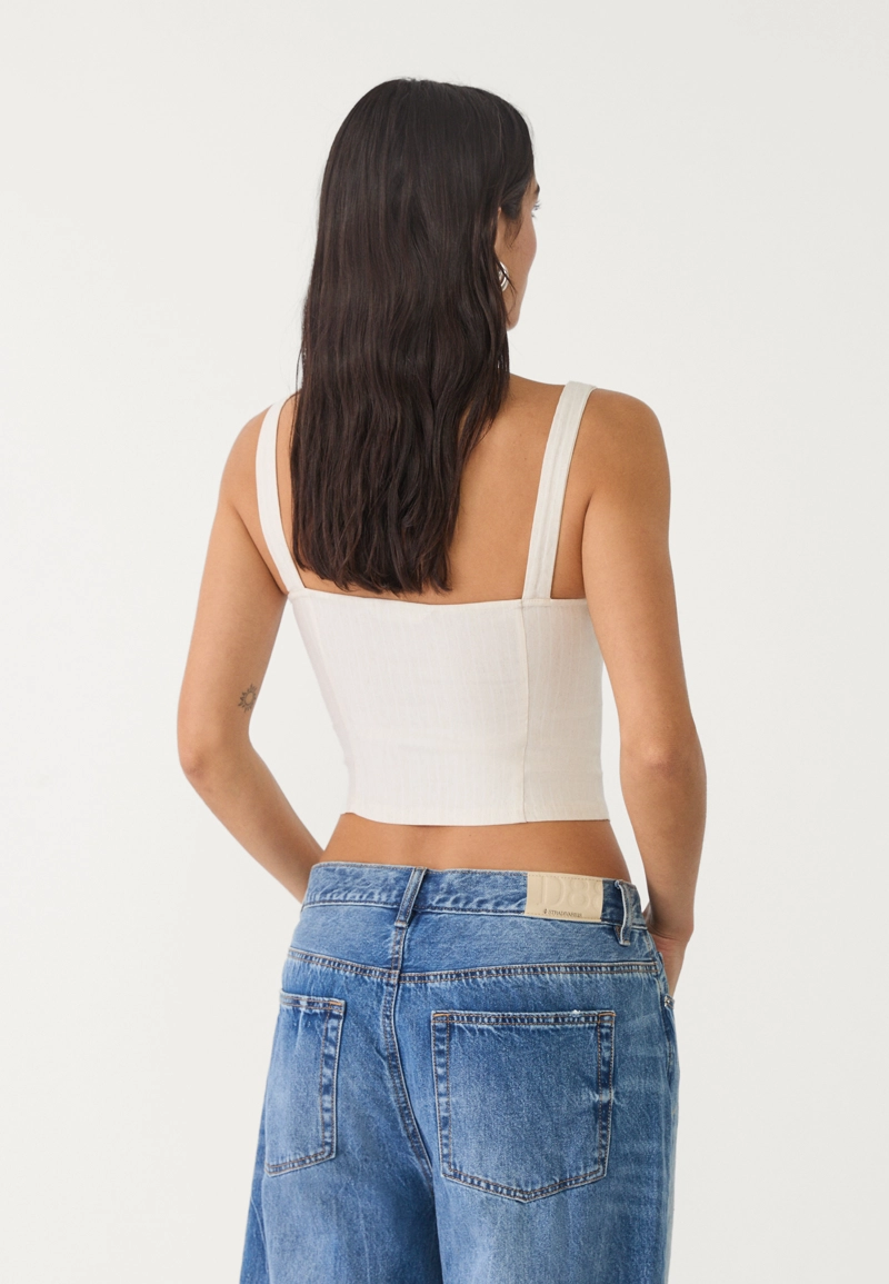 Топ корсетного кроя на бретелях