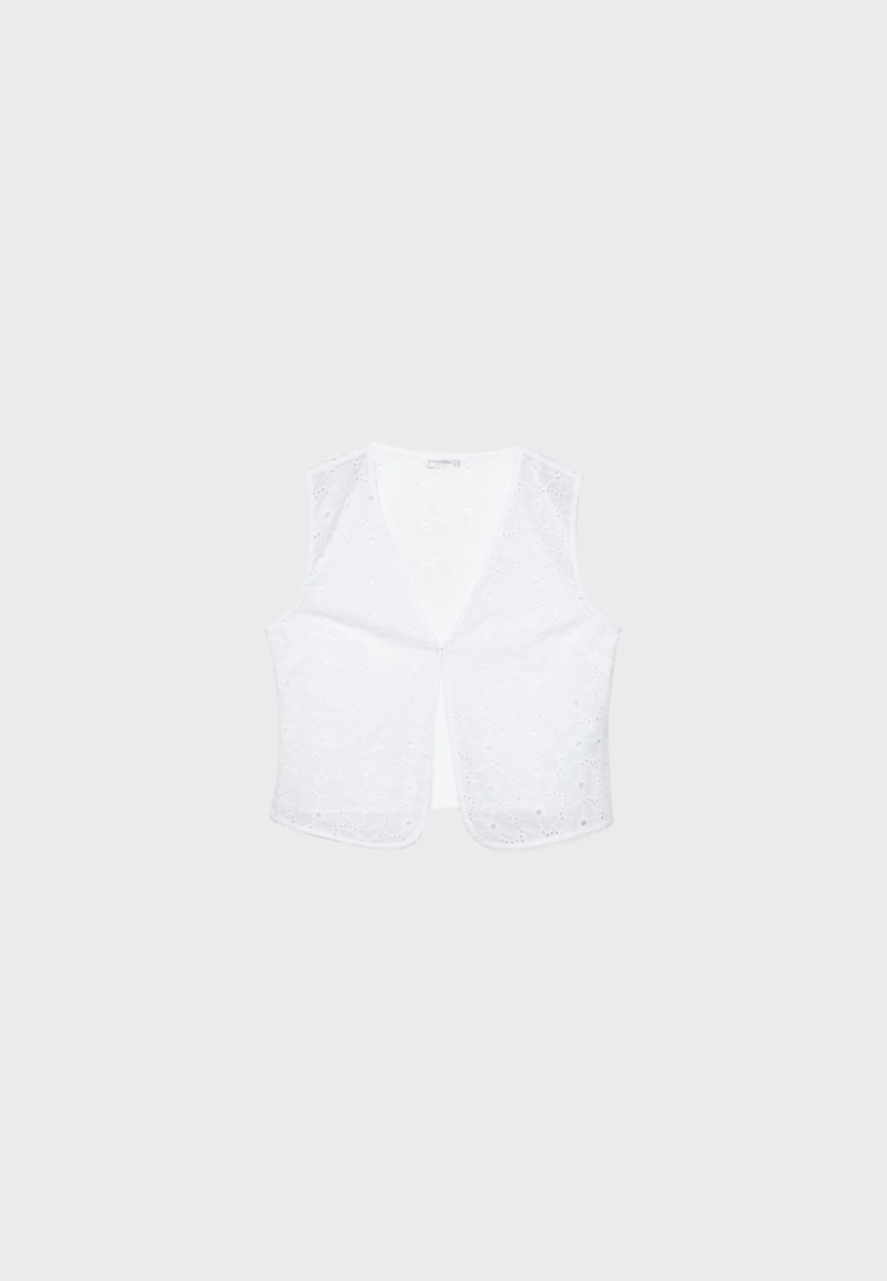 Жилет свободного кроя с вышивкой