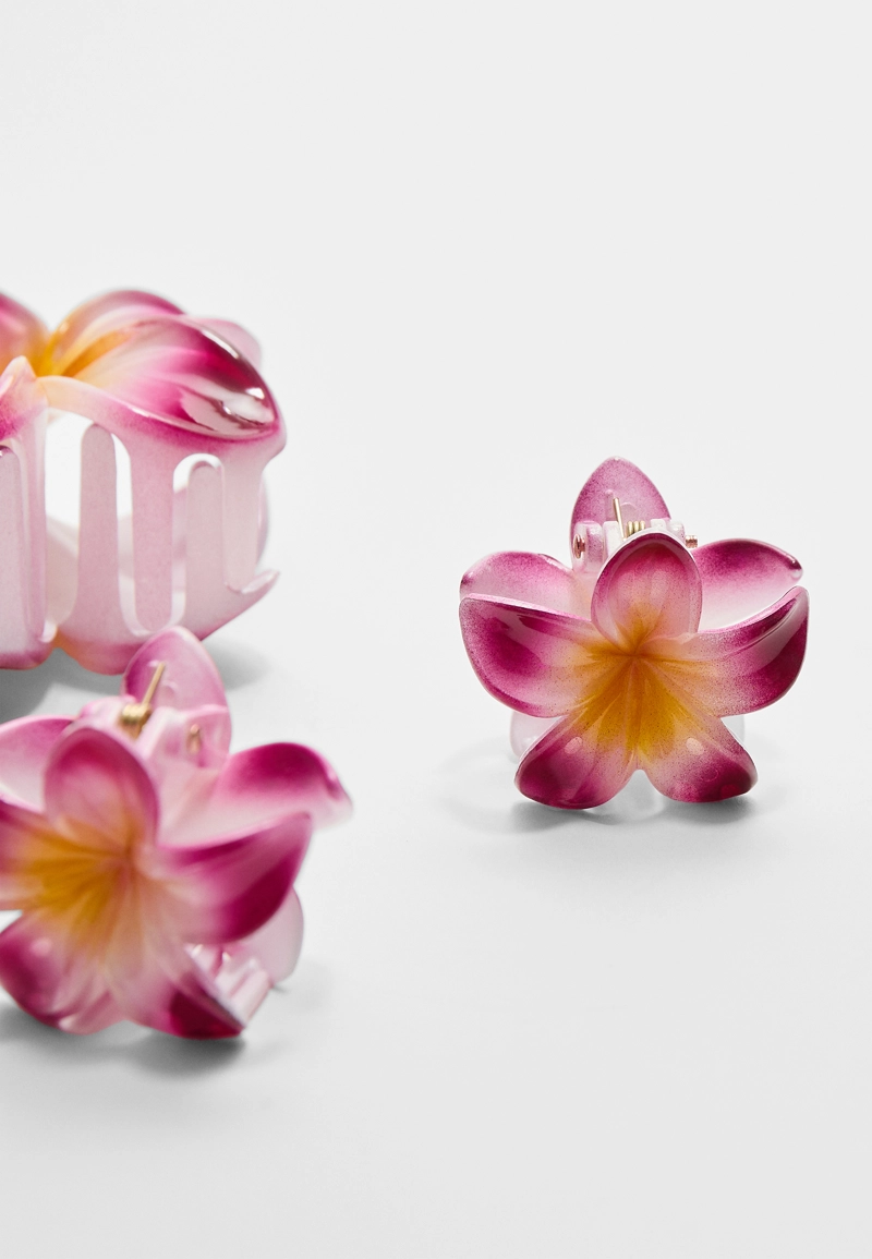 Набор из 3 заколок для волос с деталями “Цветы”