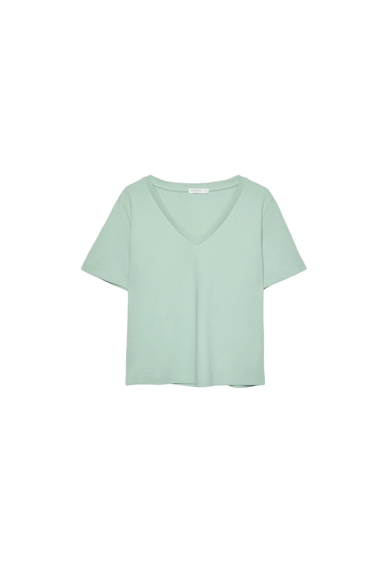 Базовая футболка классического кроя из плотной ткани