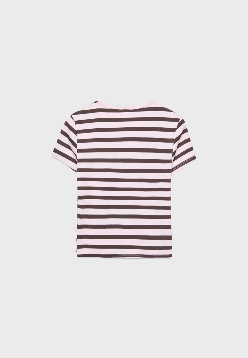 Базовая футболка облегающего кроя в полоску